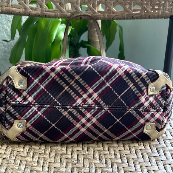 *low start* Burberry blue label canvas check multicolor tote bag - Picture 5 of 17